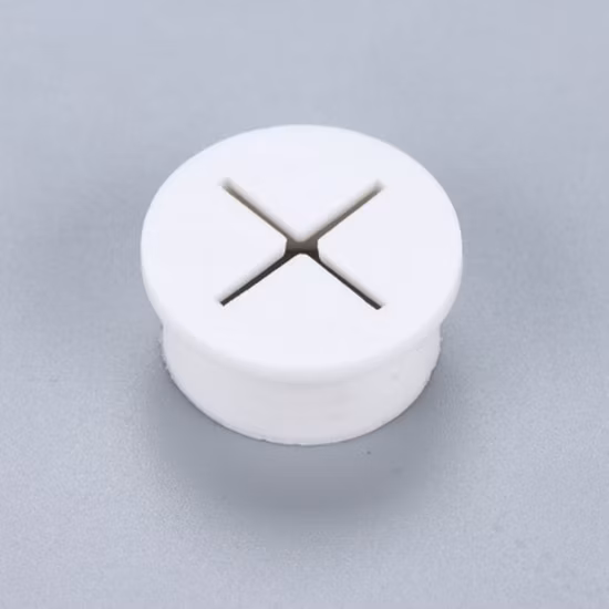 20mm25mm Cross Rubber Plug / White Soft Silicone Cable Hole Cover / Mobile Phone Cabinet Dust Plug Sealing Ring Opening